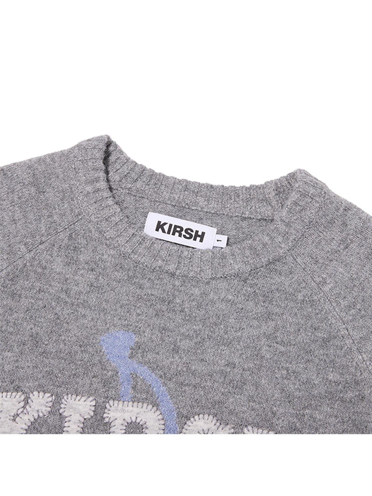 키르시(KIRSH) 루즈핏 패치워크 풀오버 [멜란지 그레이]