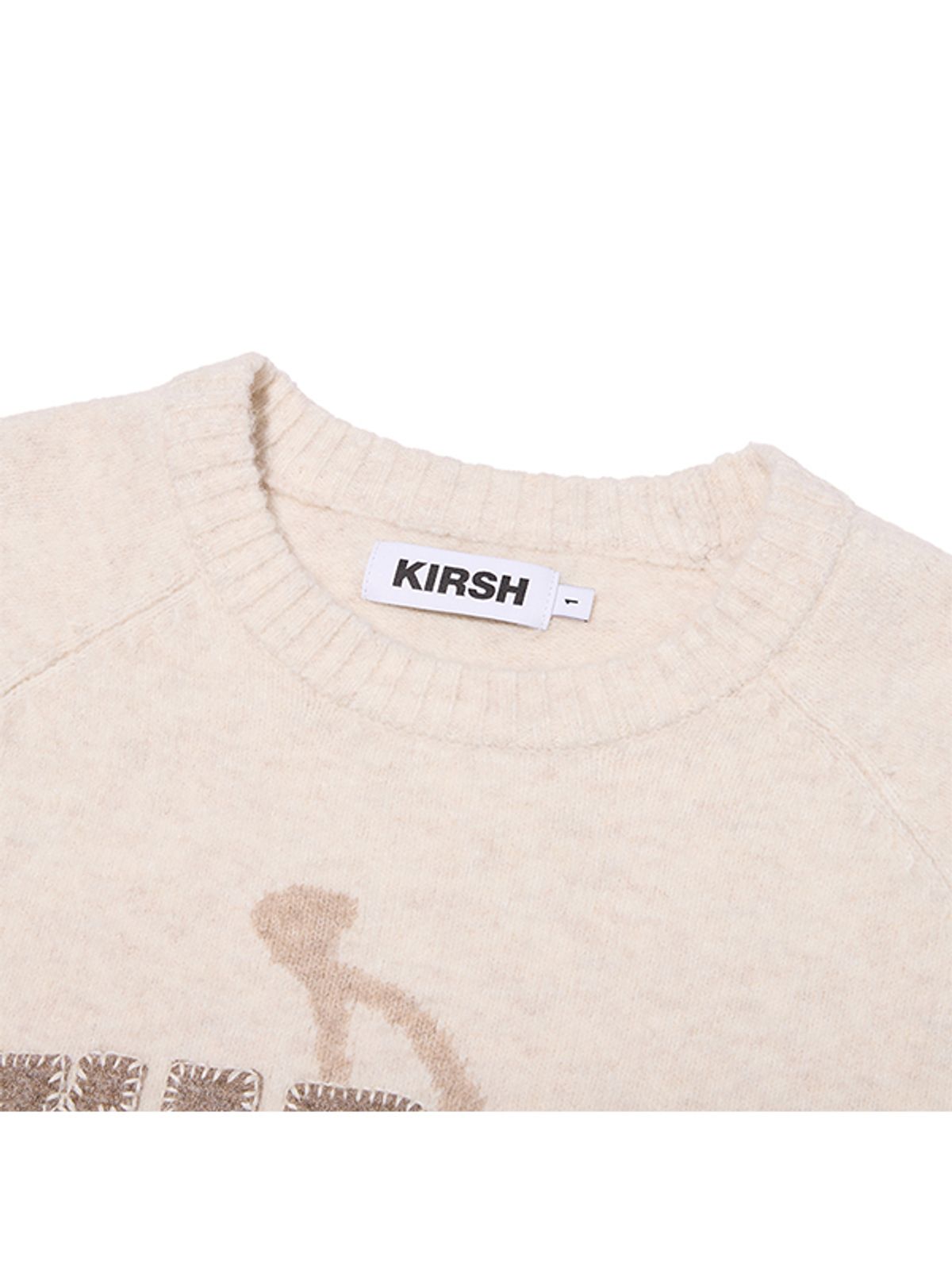 키르시(KIRSH) 루즈핏 패치워크 풀오버 [아이보리]