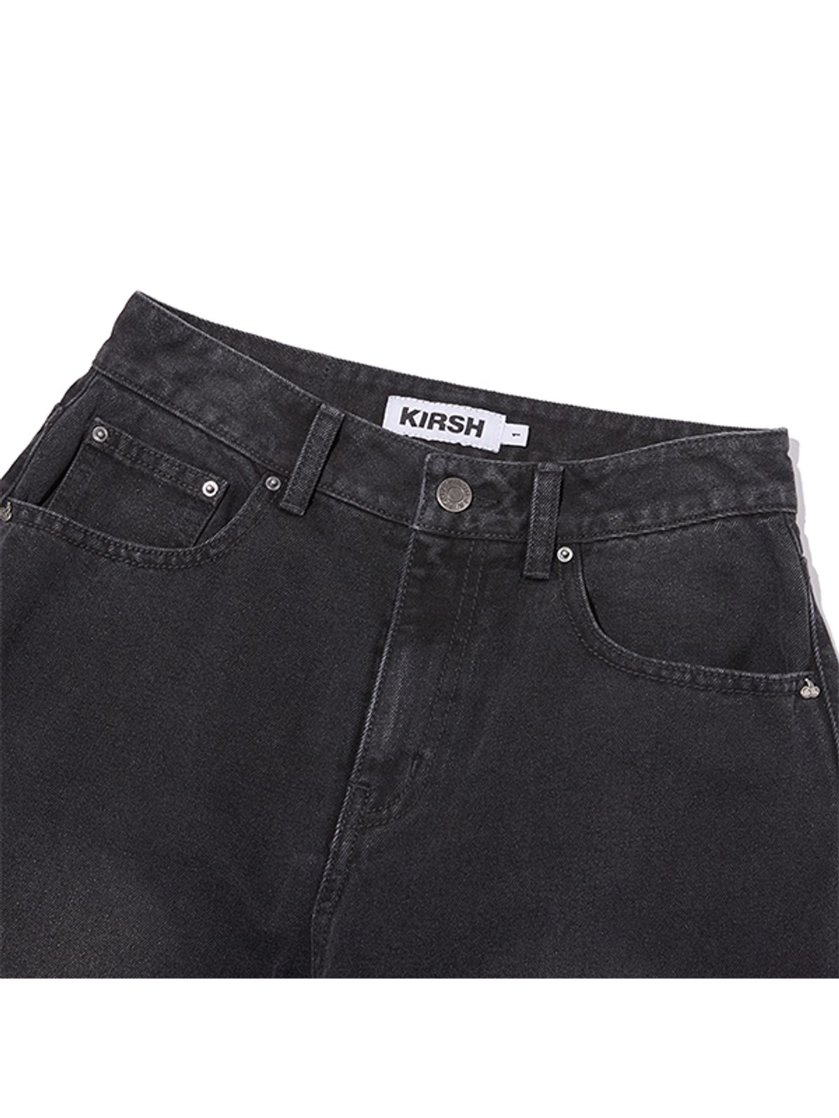 키르시(KIRSH) 피그먼트 다잉 와이드핏 팬츠 [블랙]