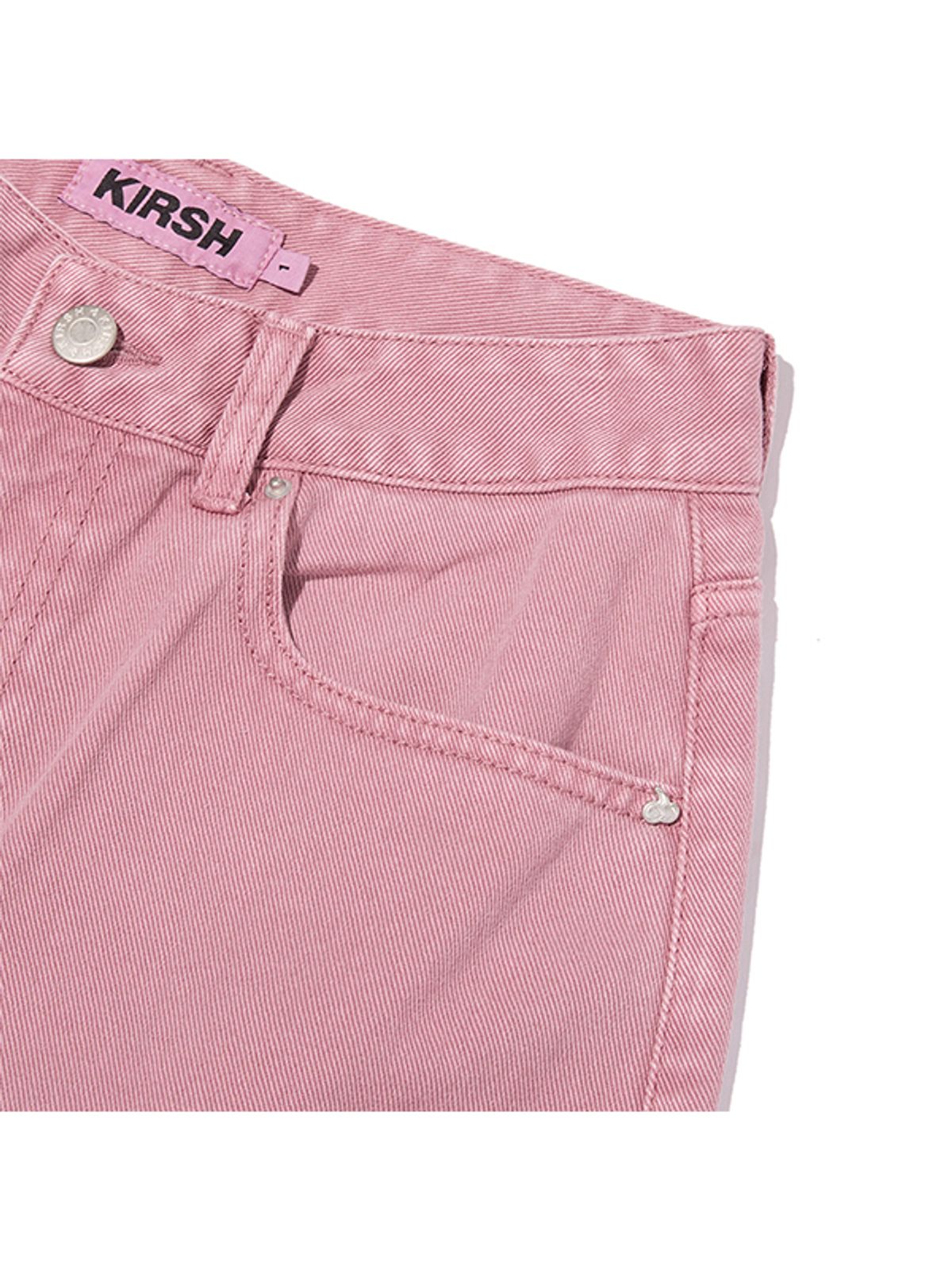 키르시(KIRSH) 피그먼트 다잉 와이드핏 팬츠 [핑크]