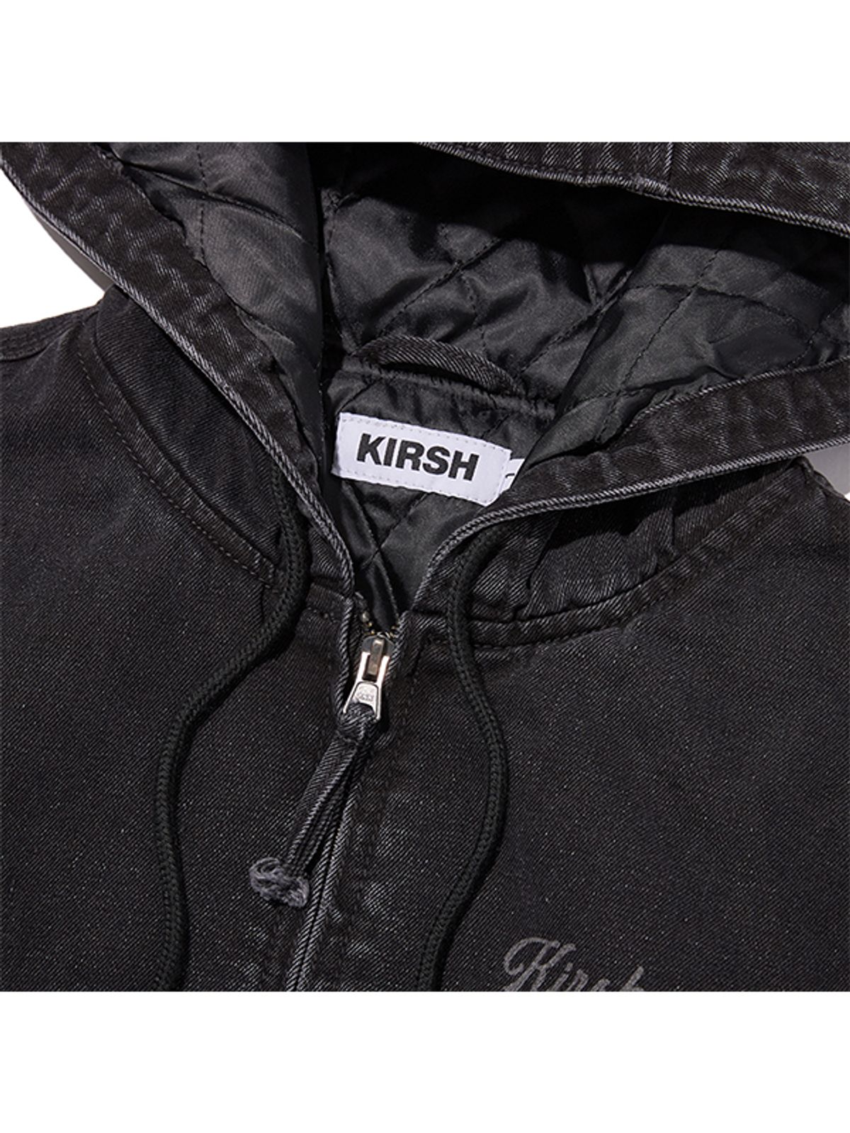 키르시(KIRSH) 피그먼트 다잉 후드 자켓 [블랙]