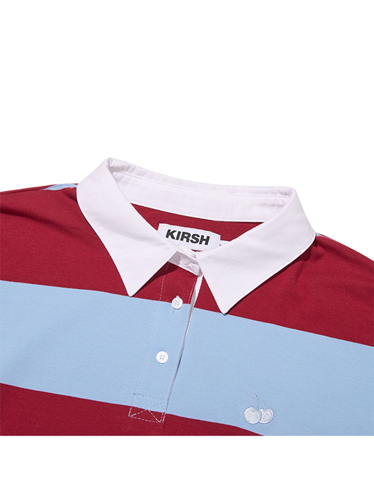 키르시(KIRSH) 스트라이프 럭비 루즈핏 티셔츠 [스카이]
