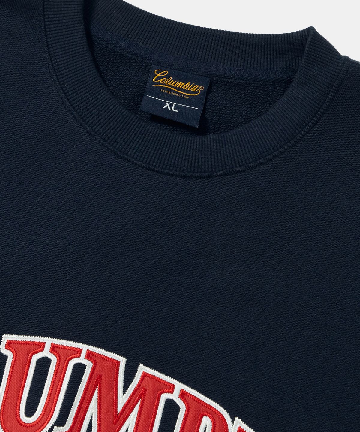 컬럼비아 유니버시티(COLUMBIA UNIVERSITY) STREET ARCH HEAVY TERRY CREW NECK_NAVY