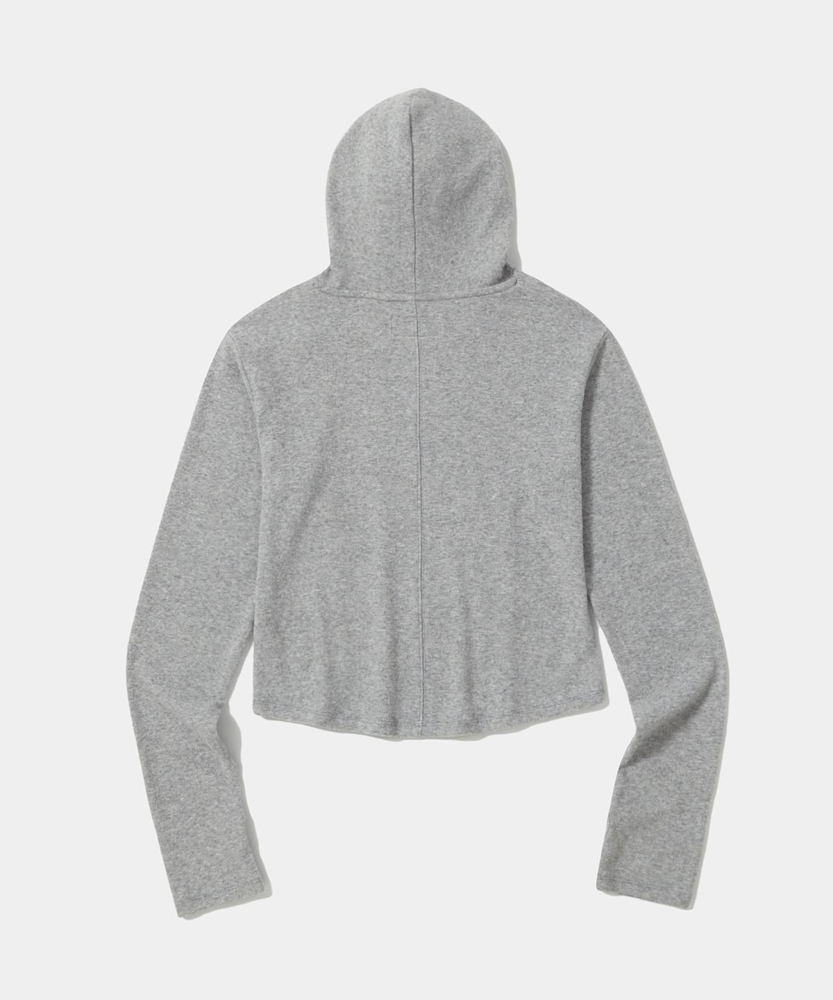 컬럼비아 유니버시티(COLUMBIA UNIVERSITY) TINY SCRIPT SLIM CROP WOMEN HOODIE_LIGHT GRAY