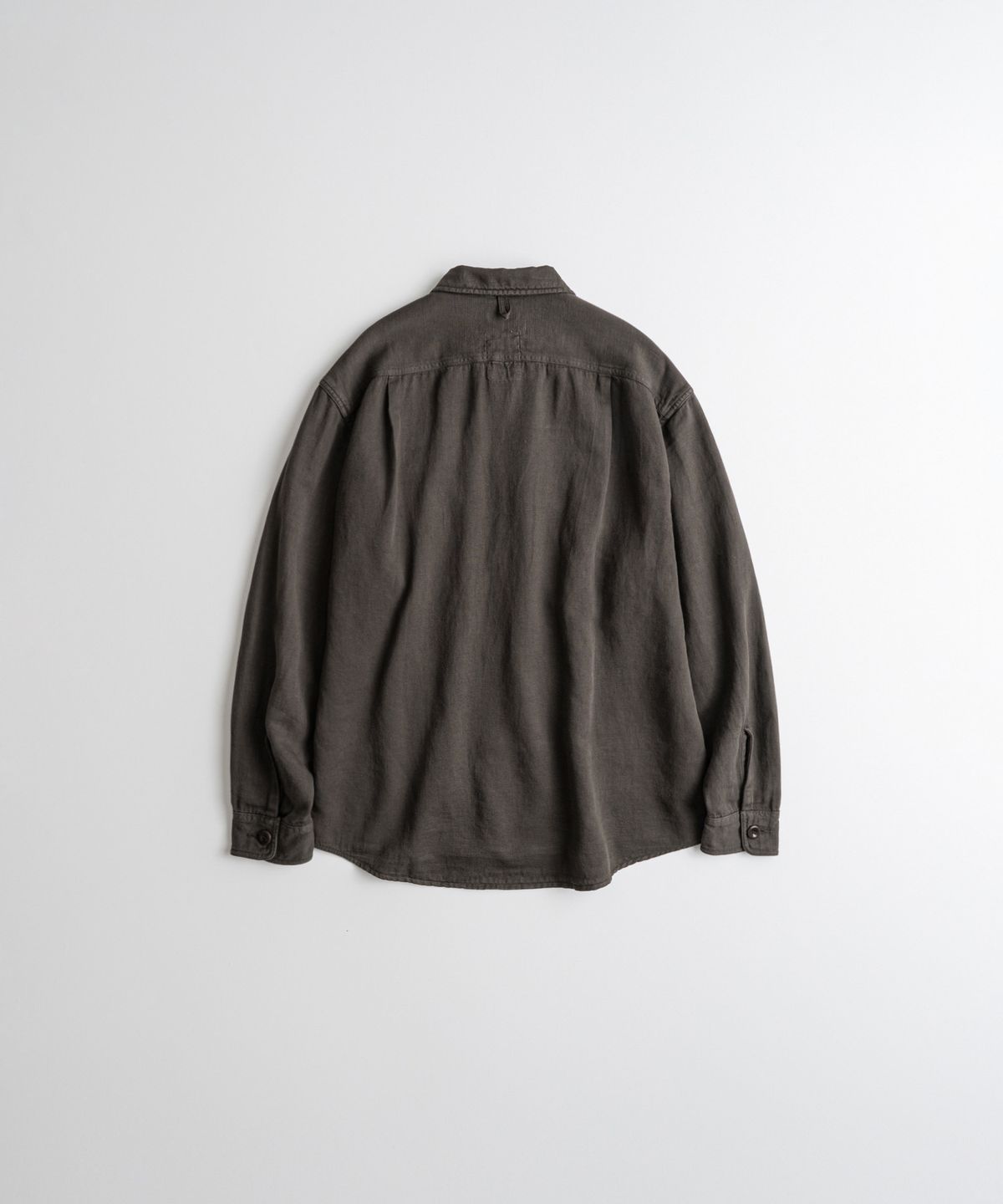 비헤비어(BEHEAVYER) DYED FATIGUE L/S SHIRTS d.brown