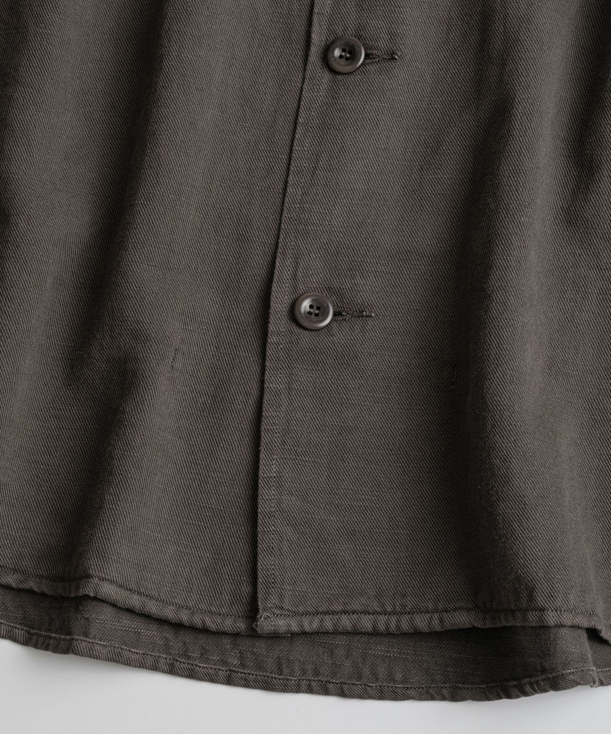 비헤비어(BEHEAVYER) DYED FATIGUE L/S SHIRTS d.brown