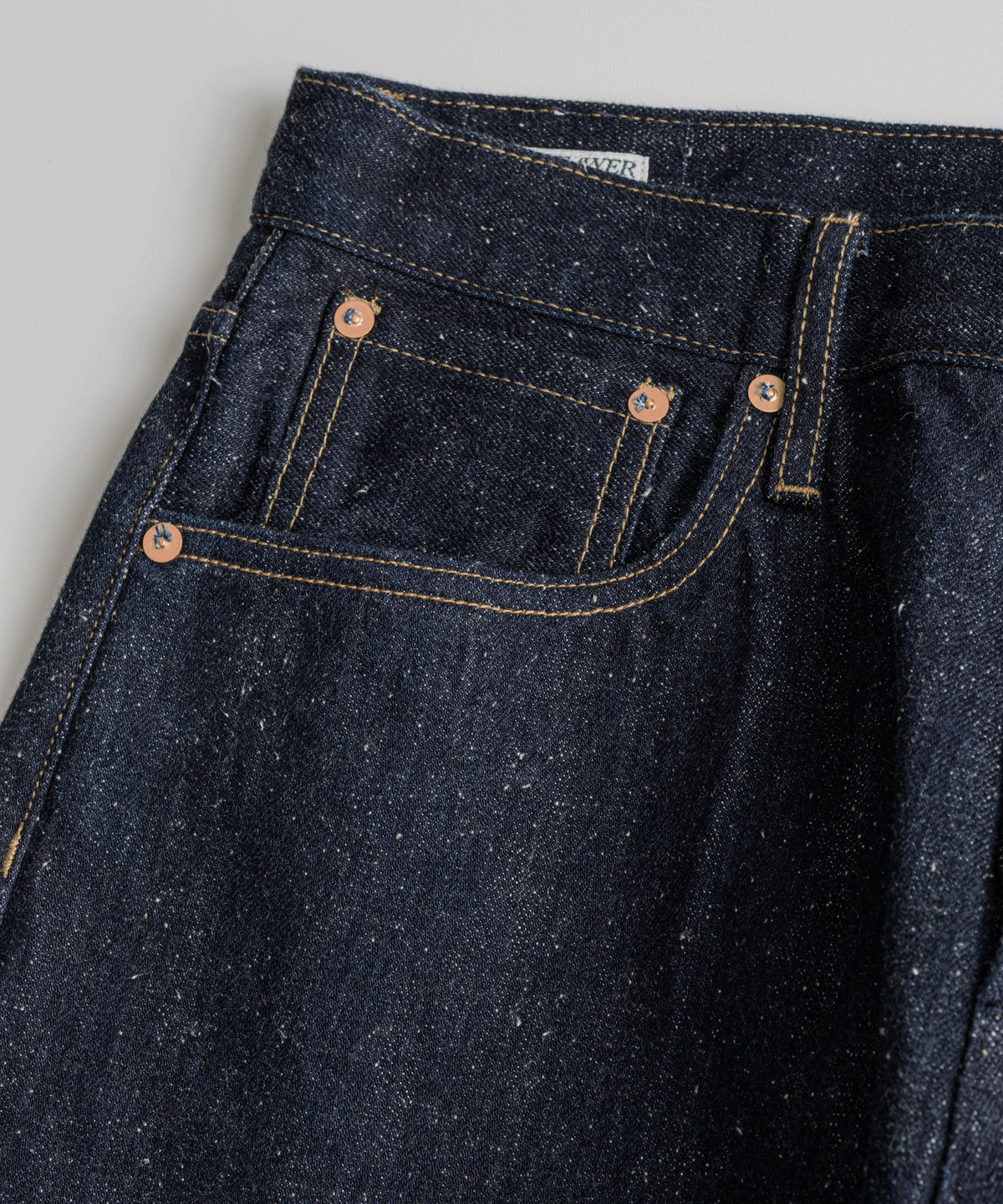 비헤비어(BEHEAVYER) 312R SELVEDGE NEP DENIM PANTS nep indigo
