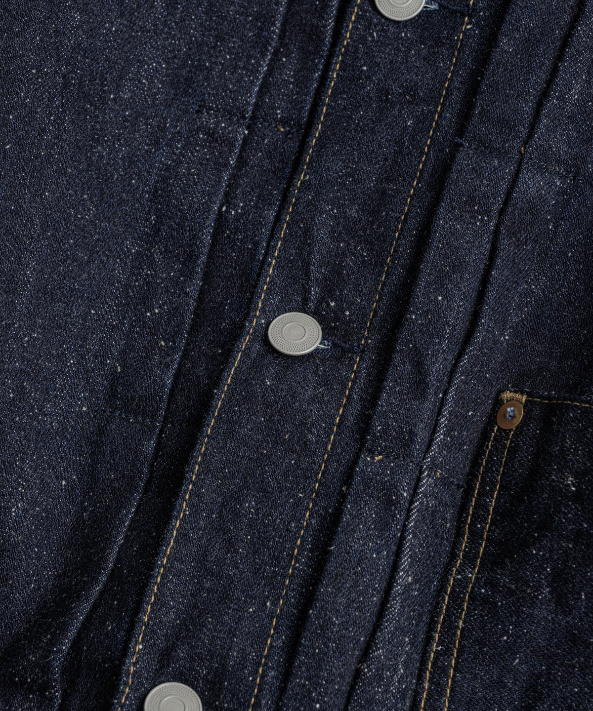 비헤비어(BEHEAVYER) TYPE-1 SELVEDGE NEP DENIM JACKET nep indigo