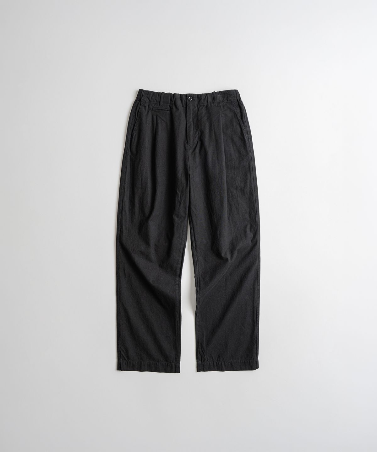 비헤비어(BEHEAVYER) DYED C/L EASY TROUSER black