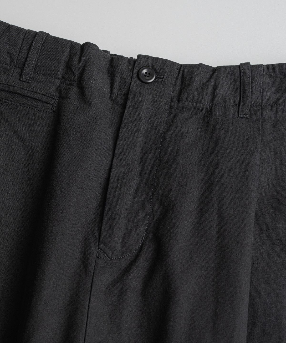 비헤비어(BEHEAVYER) DYED C/L EASY TROUSER black