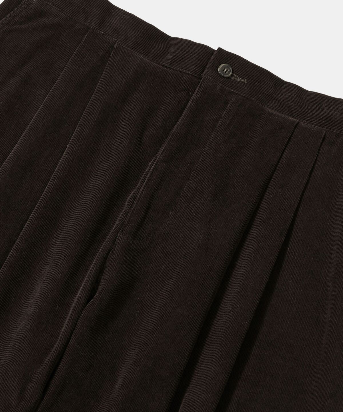 컬럼비아 유니버시티(COLUMBIA UNIVERSITY) TRAJAN LABEL PINTUCK WIDE-FIT CORDUROY PANTS_BROWN