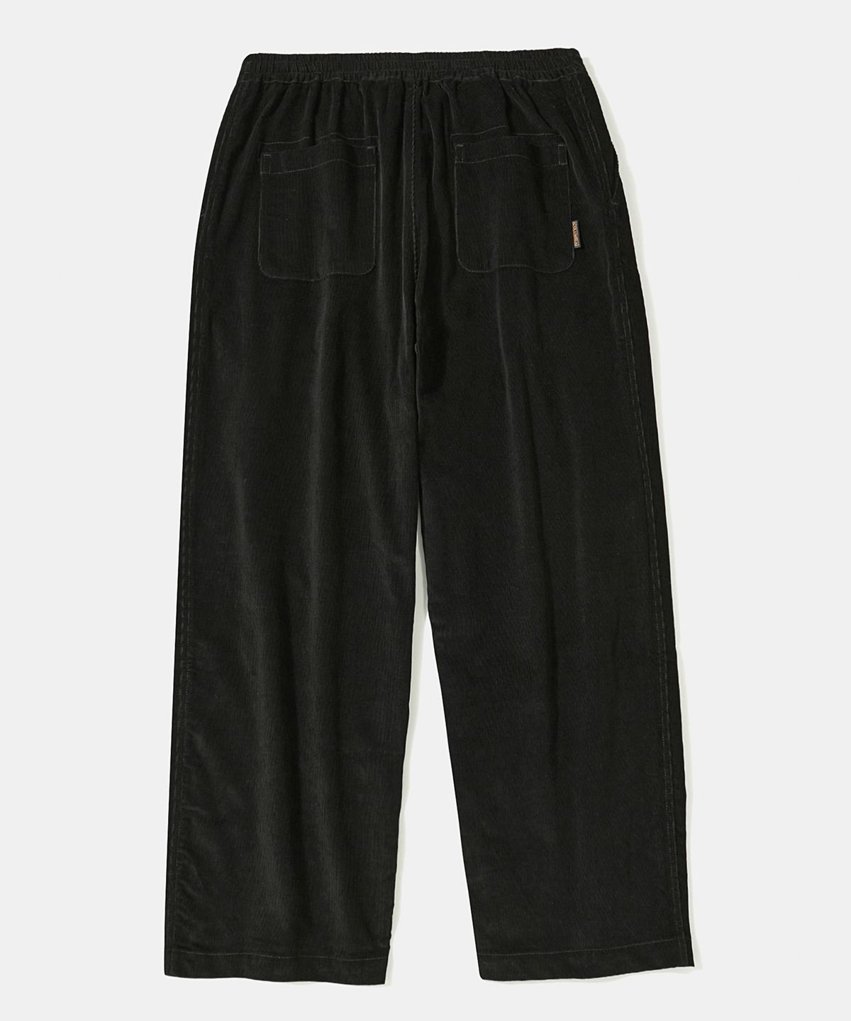 컬럼비아 유니버시티(COLUMBIA UNIVERSITY) TRAJAN LABEL PINTUCK WIDE-FIT CORDUROY PANTS_BLACK