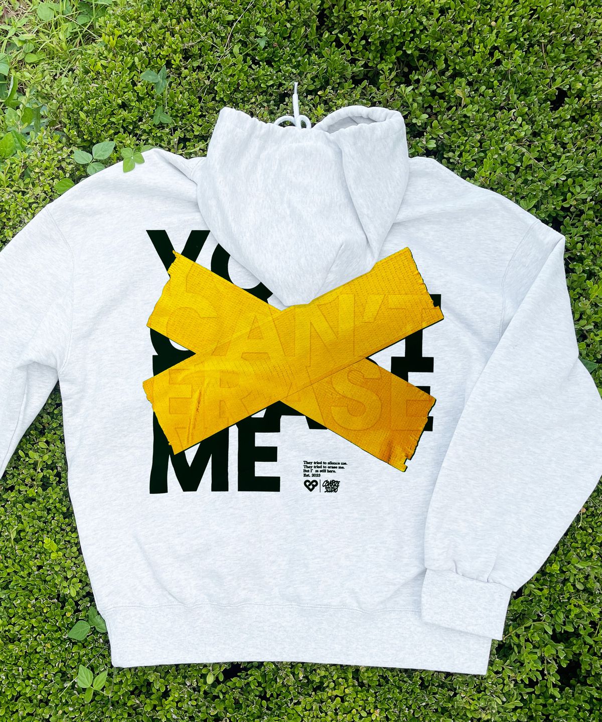 커버라이즈(COVERIZE) YCEM YELLOW  그래픽 후드티 (L/GRAY)