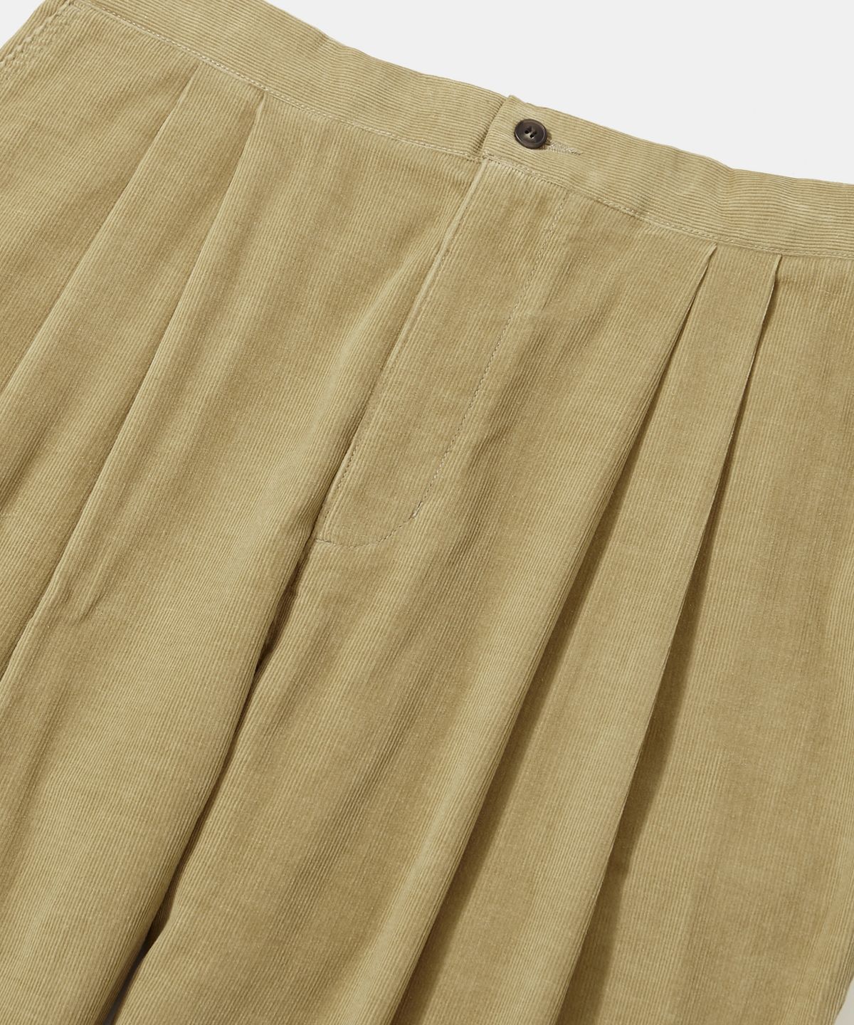 컬럼비아 유니버시티(COLUMBIA UNIVERSITY) TRAJAN LABEL PINTUCK WIDE-FIT CORDUROY PANTS_BEIGE