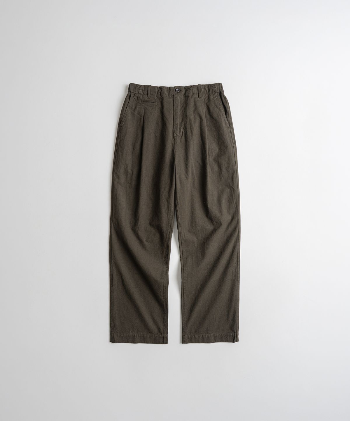 비헤비어(BEHEAVYER) DYED C/L EASY TROUSER brown