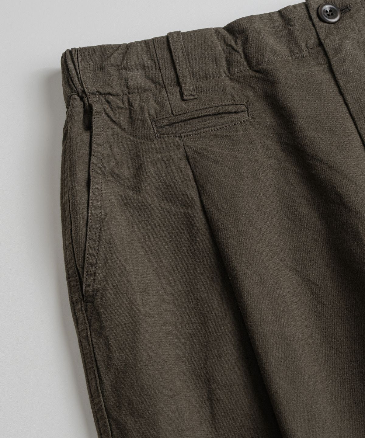 비헤비어(BEHEAVYER) DYED C/L EASY TROUSER brown