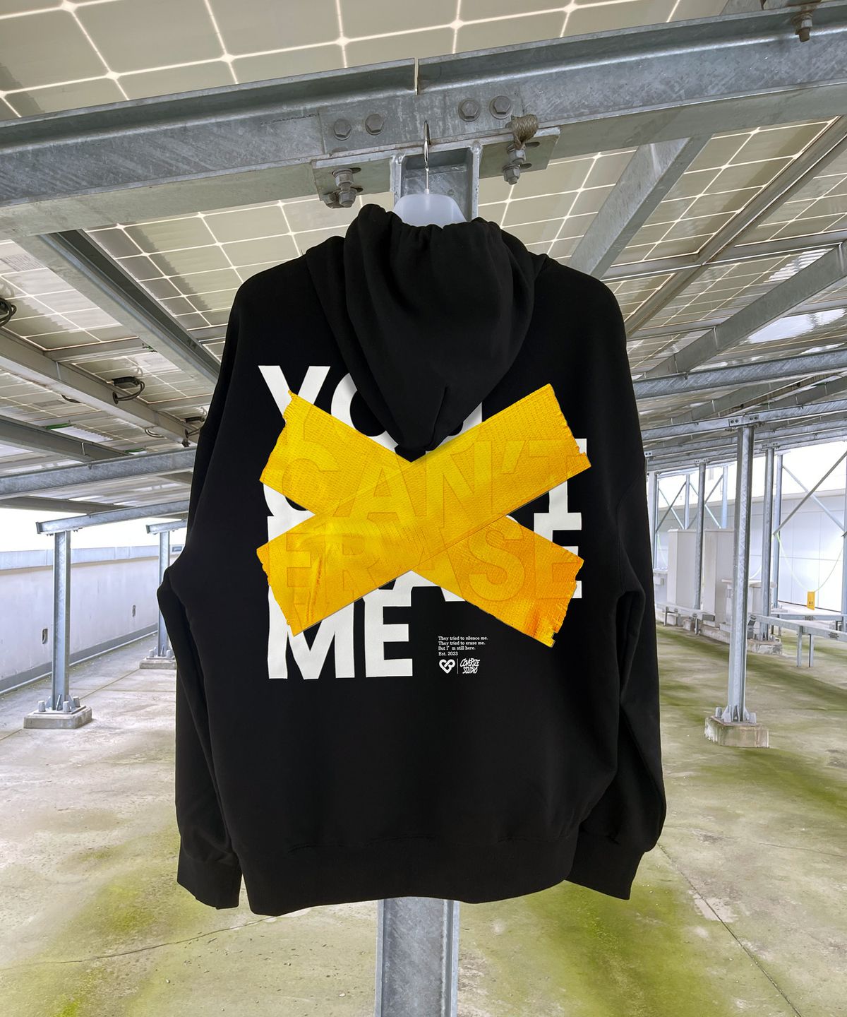 커버라이즈(COVERIZE) YCEM YELLOW  그래픽 후드티 (BLACK)