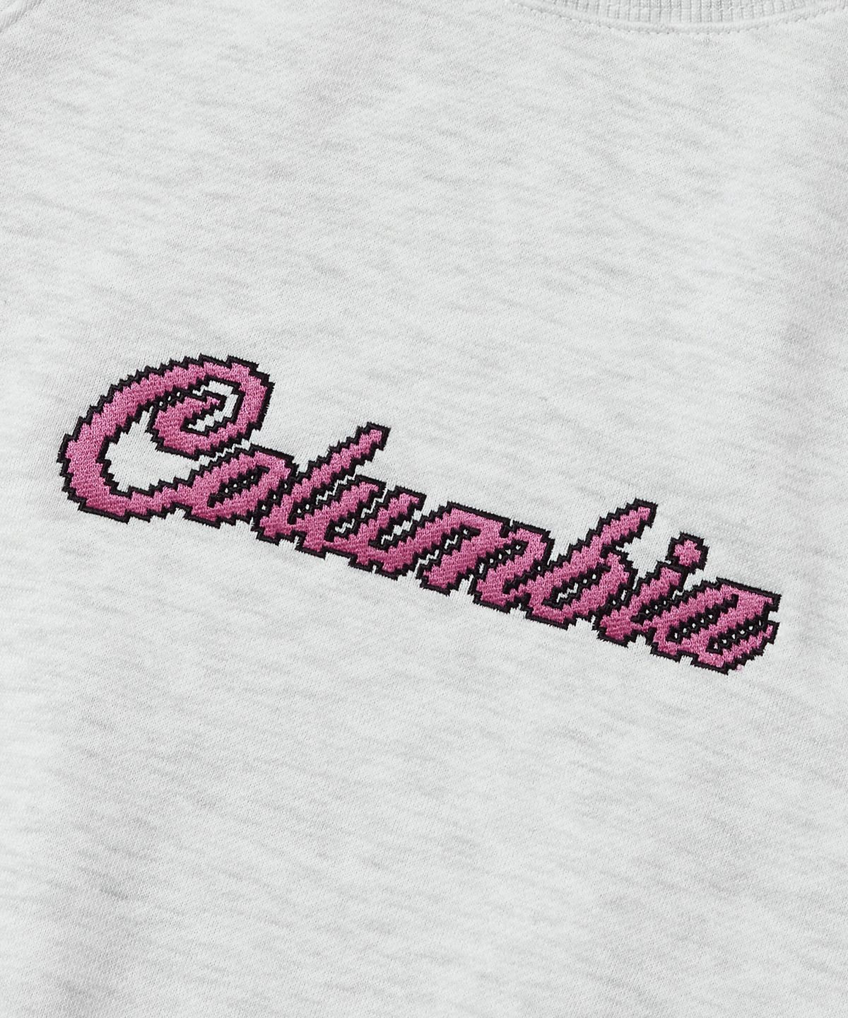 컬럼비아 유니버시티(COLUMBIA UNIVERSITY) 8BIT CROP FLEECE WOMEN CREW NECK _LIGHT GRAY