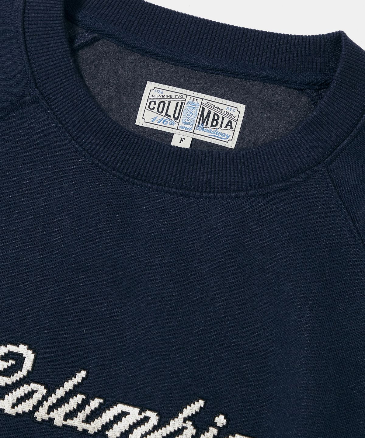 컬럼비아 유니버시티(COLUMBIA UNIVERSITY) 8BIT CROP FLEECE WOMEN CREW NECK _NAVY