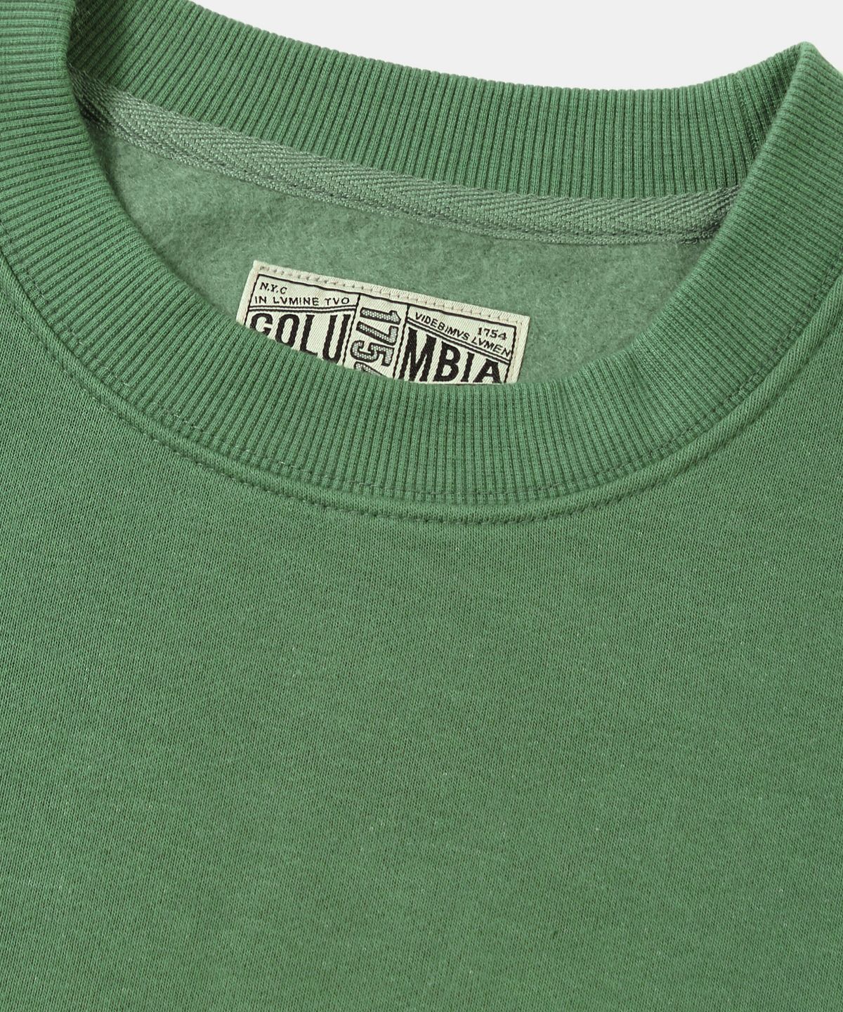 컬럼비아 유니버시티(COLUMBIA UNIVERSITY) REVERSE ARCH FLEECE CREW NECK_VINTAGE GREEN