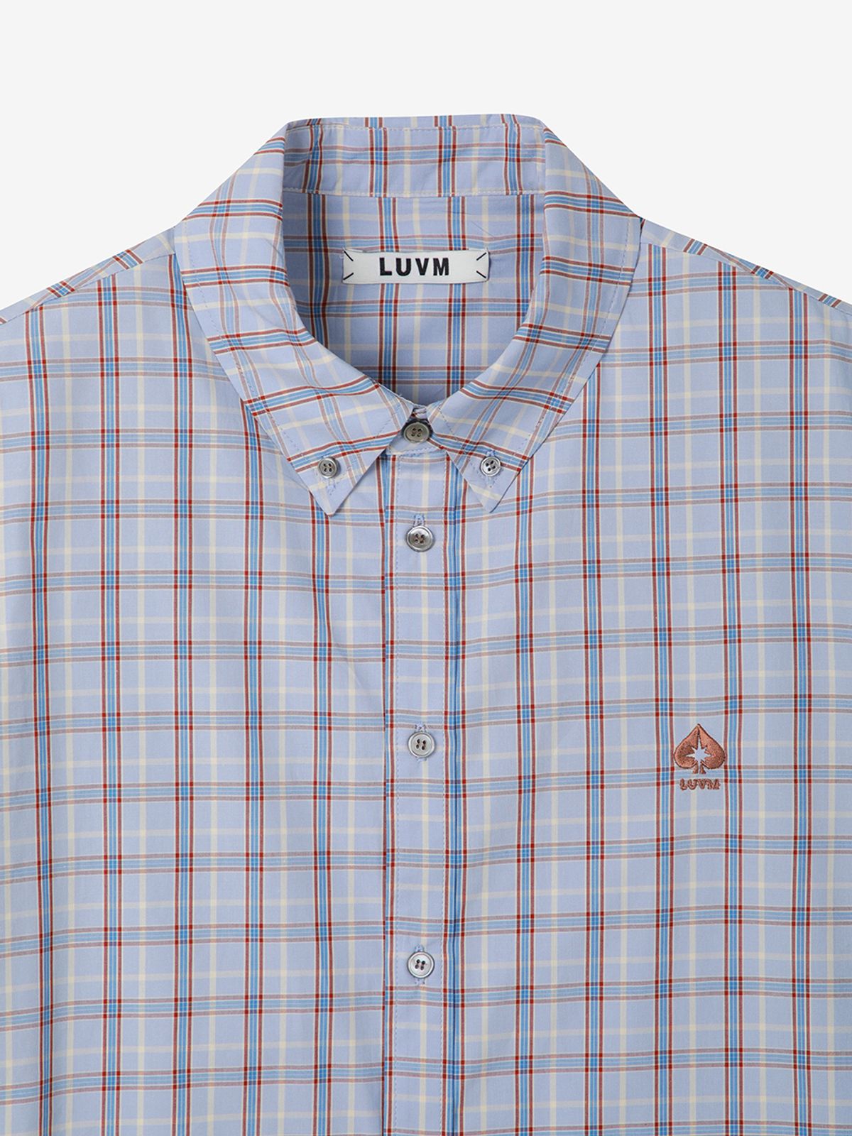 엘유브이엠(LUVM) CHECKED CLASSIC SHIRTS FOR MEN_SKY BLUE