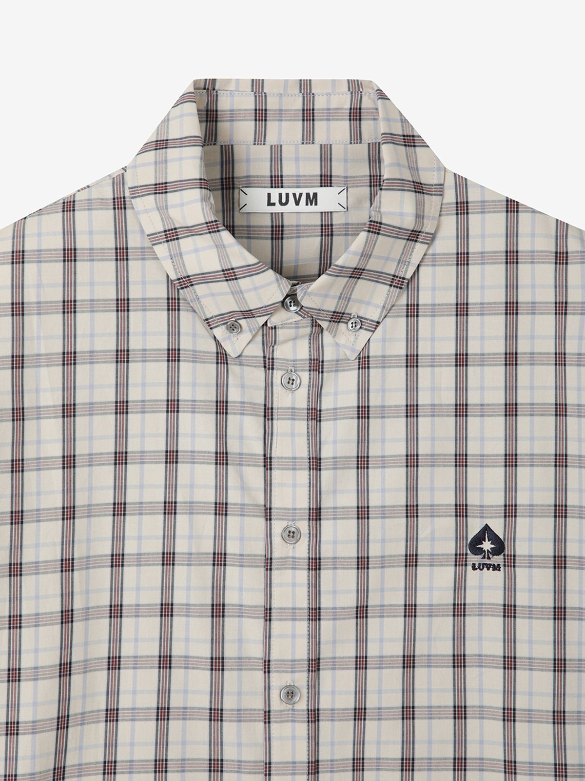 엘유브이엠(LUVM) CHECKED CLASSIC SHIRTS FOR MEN_BEIGE