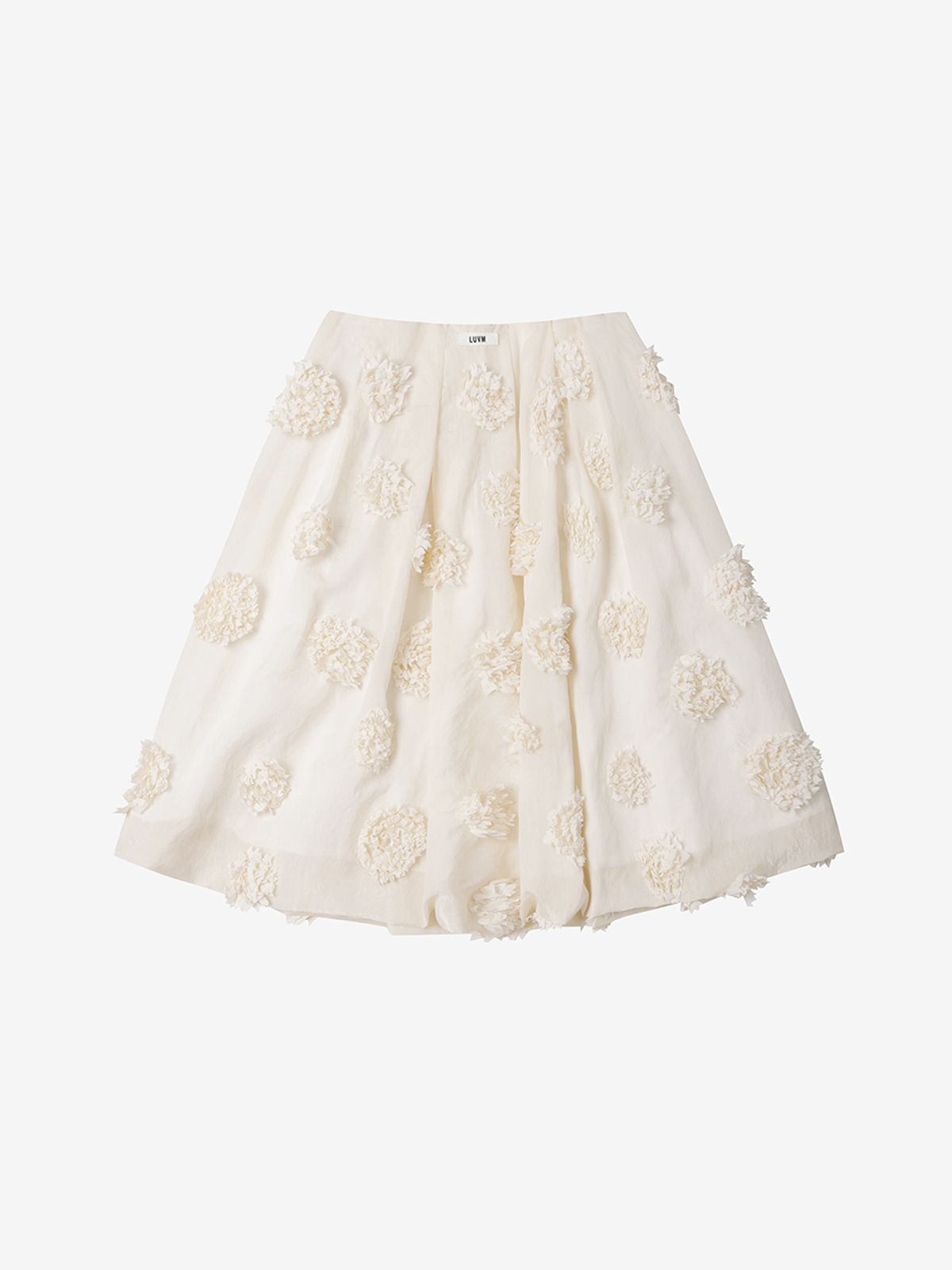 엘유브이엠(LUVM) FLOWER VOLUME SKIRT_CREAM