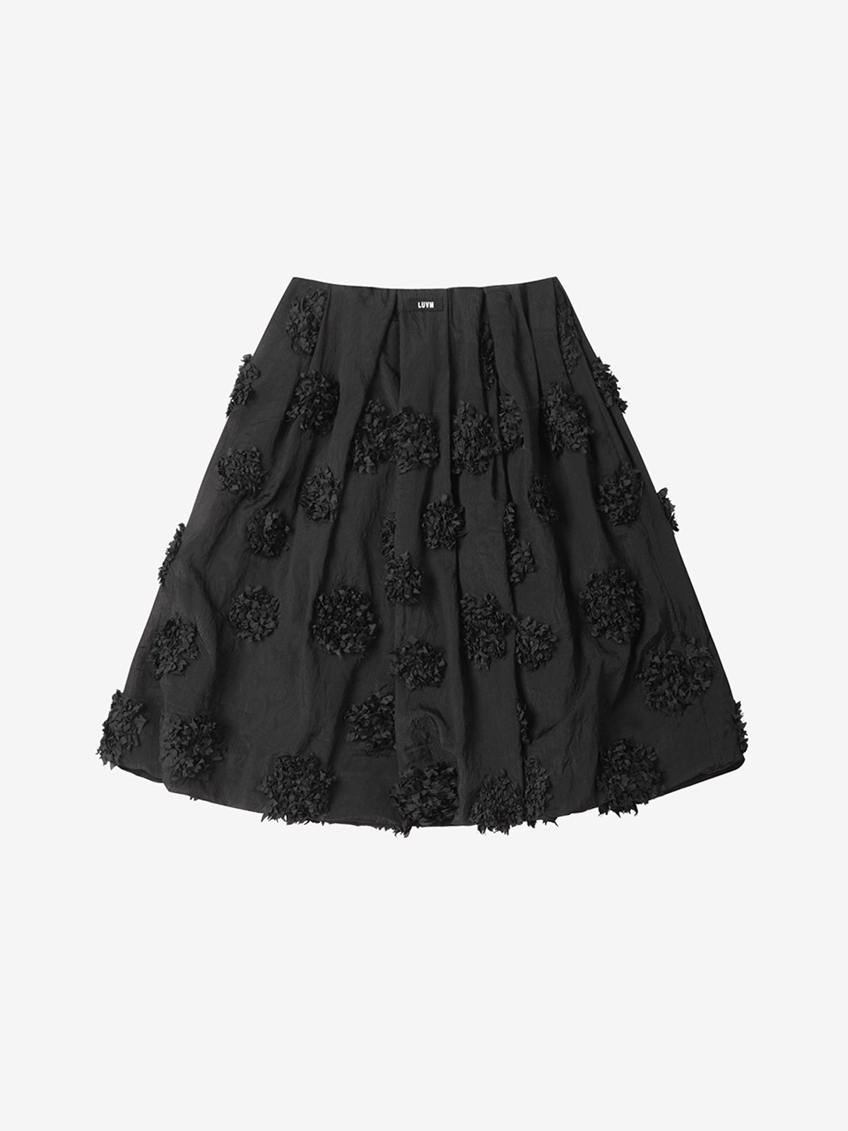 엘유브이엠(LUVM) FLOWER VOLUME SKIRT_BLACK