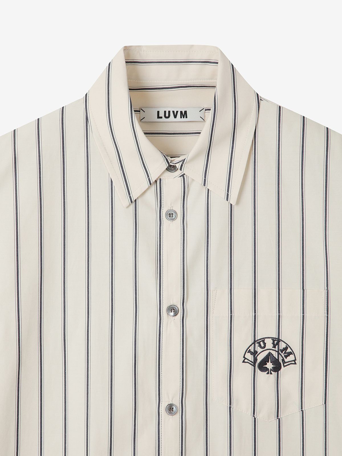 엘유브이엠(LUVM) STANDARD LOGO SHIRTS_CREAM