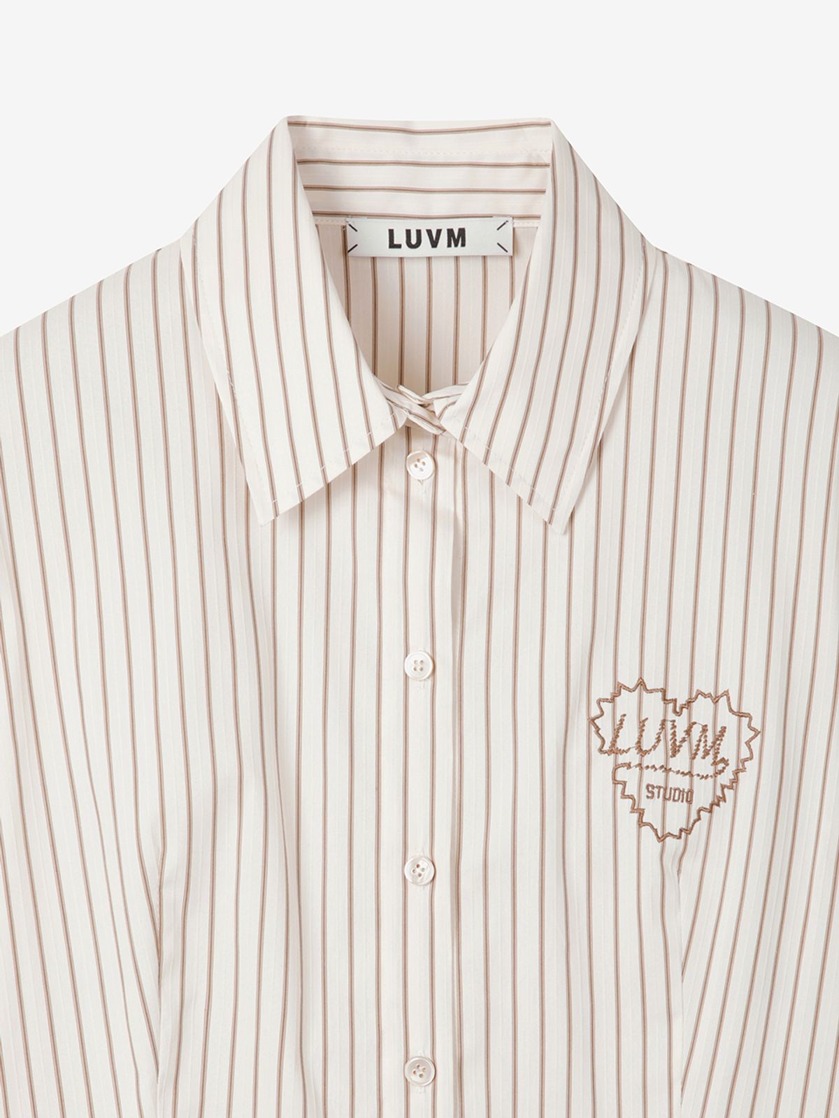 엘유브이엠(LUVM) LOGO STRIPE SHIRTS_BEIGE
