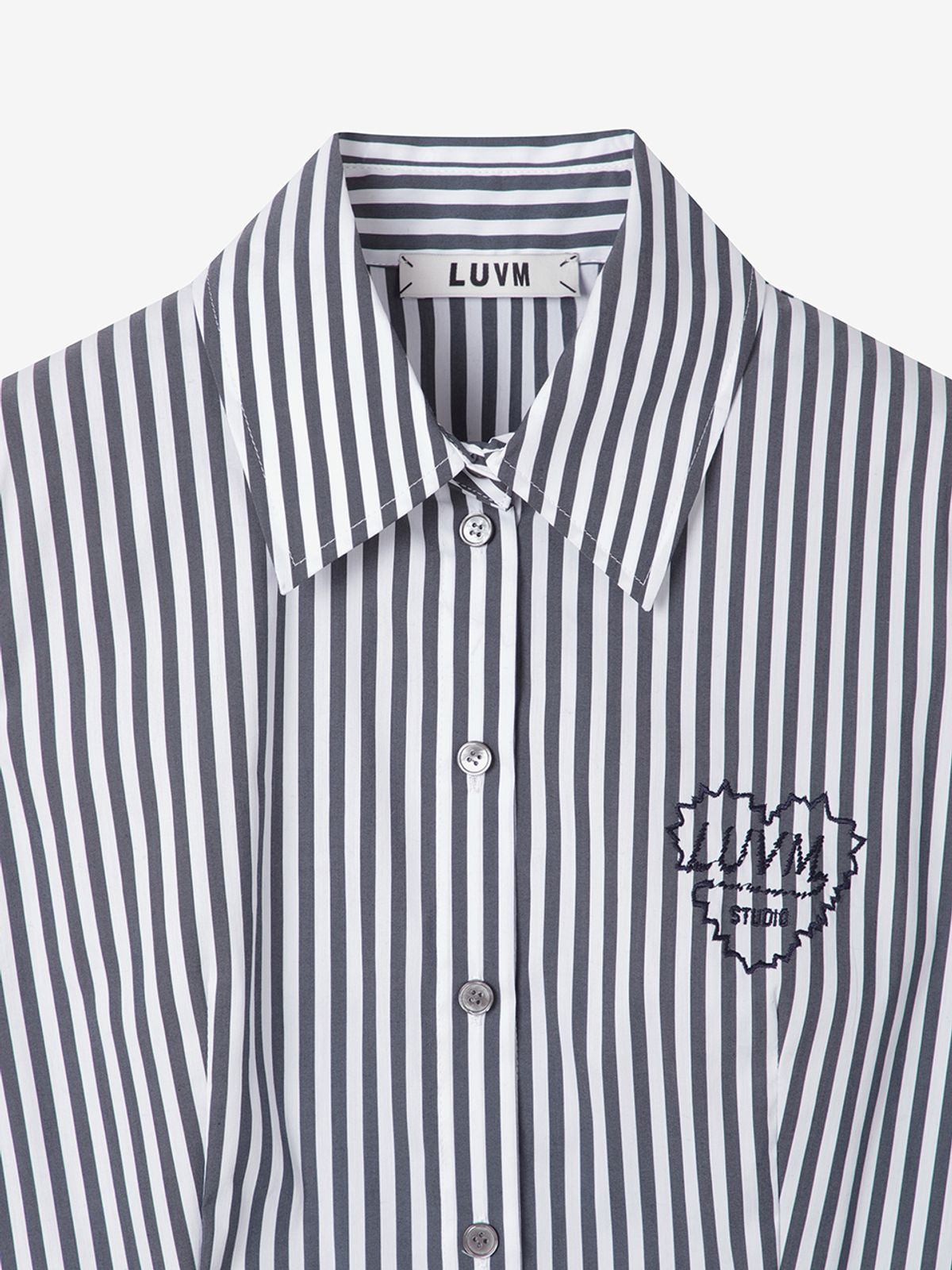 엘유브이엠(LUVM) LOGO STRIPE SHIRTS_BLACK
