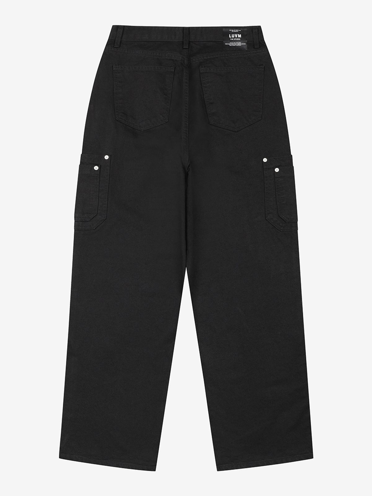 엘유브이엠(LUVM) WIDE FIT COTTON PANTS FOR MEN_BLACK