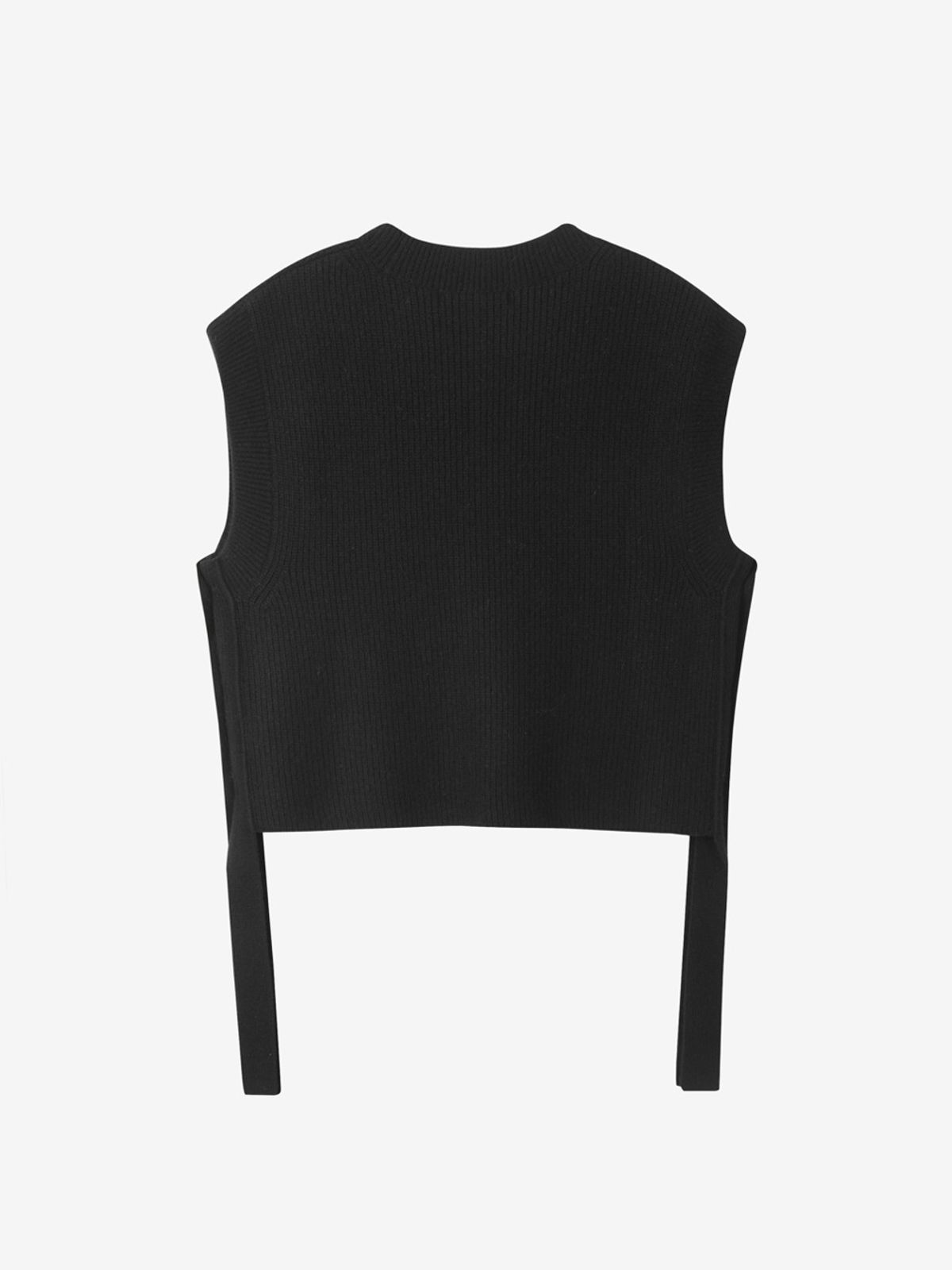 엘유브이엠(LUVM) RIBBED WOOL VEST_BLACK