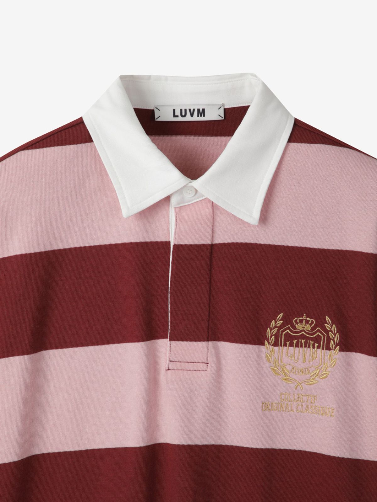 엘유브이엠(LUVM) OVERSIZE LOGO COTTON T-SHIRTS_STRIPED FABRIC