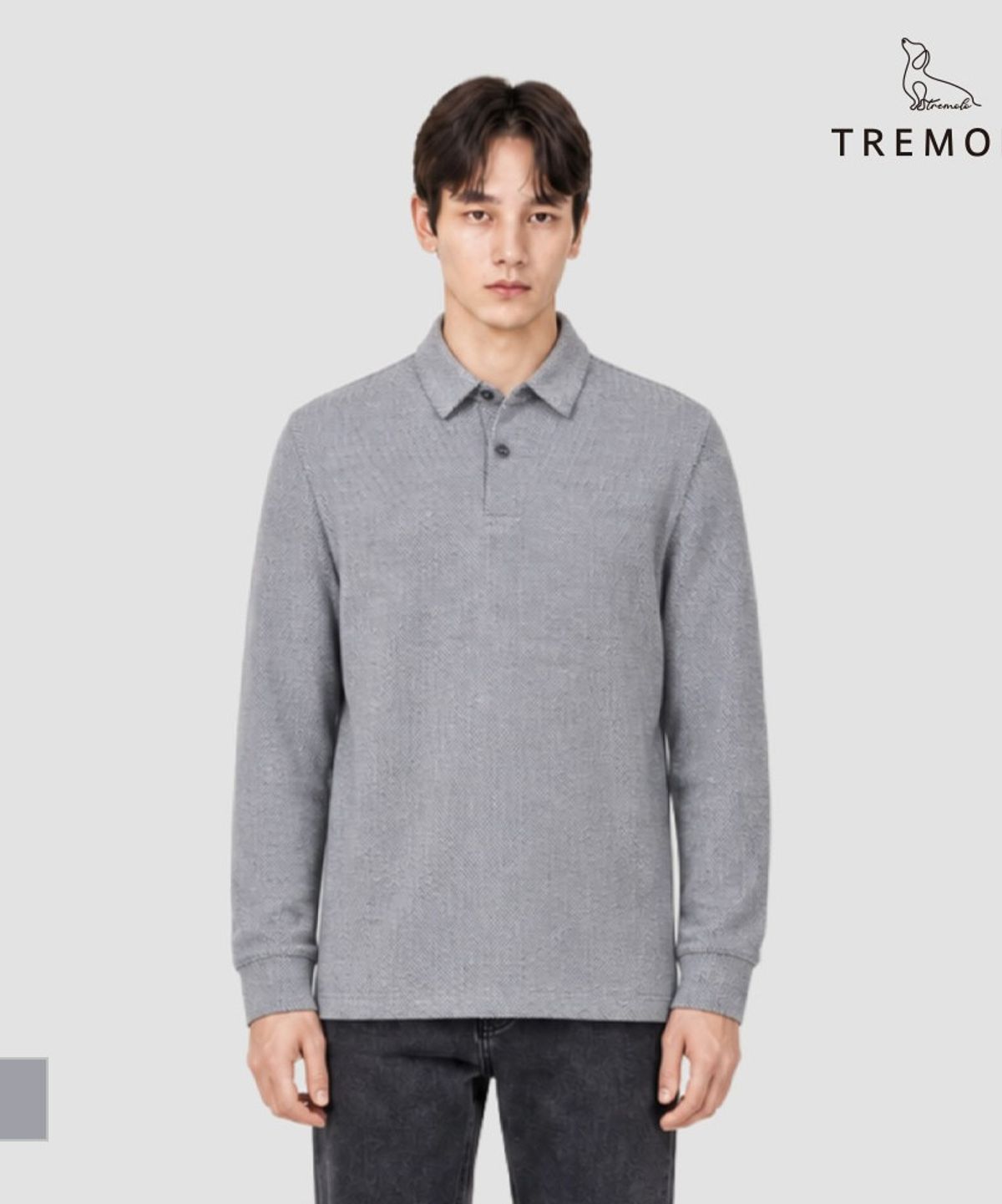 트레몰로(TREMOLO) Y에리 헤링본패턴 티셔츠_TRNAL4F8111
