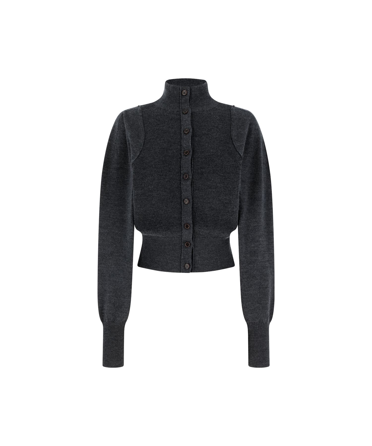 MUSINSA公式 | AMOMENTO BLOCKING BUTTON UP CARDIGAN (3COLORS)