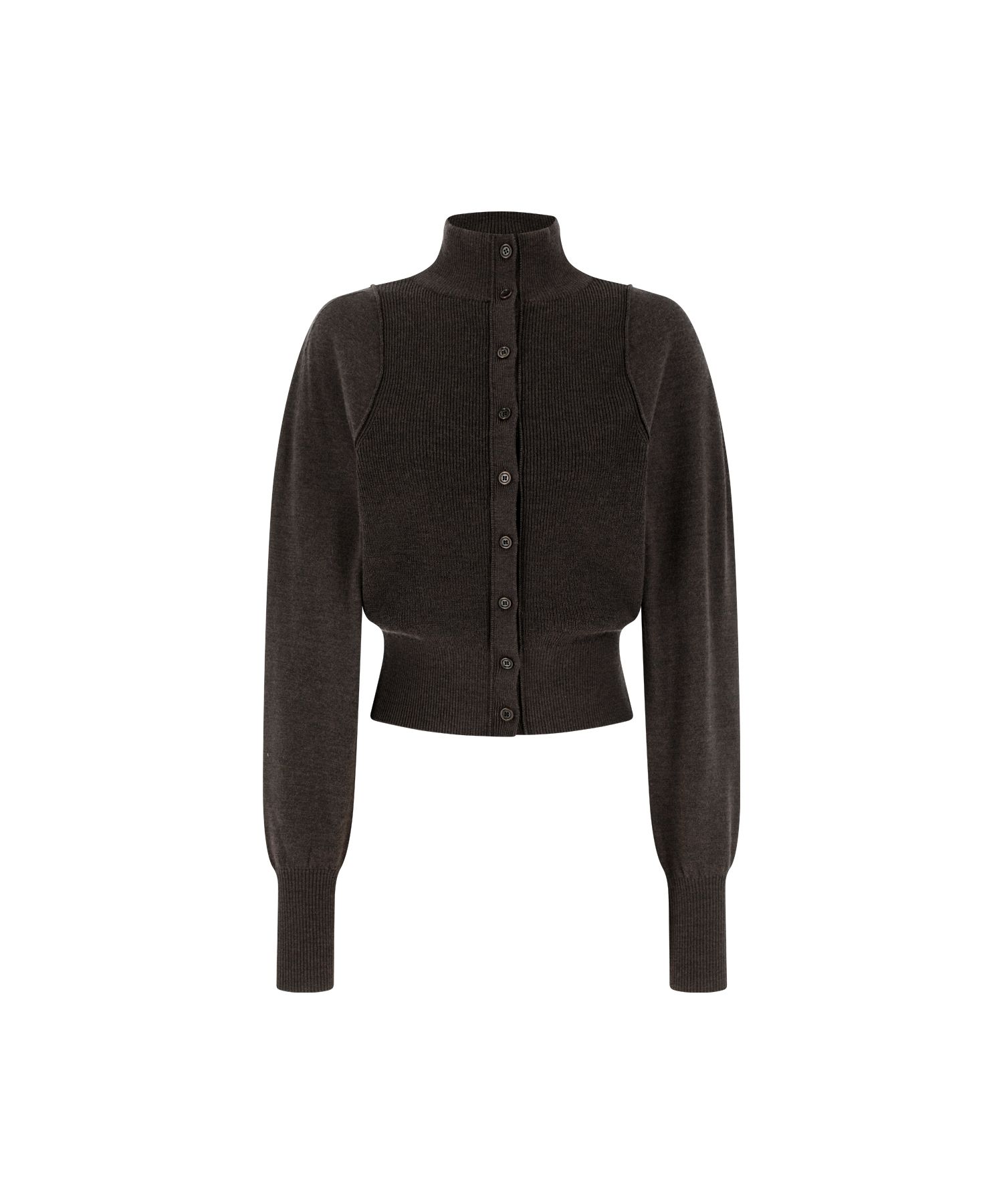 MUSINSA | AMOMENTO BLOCKING BUTTON UP CARDIGAN (3COLORS)