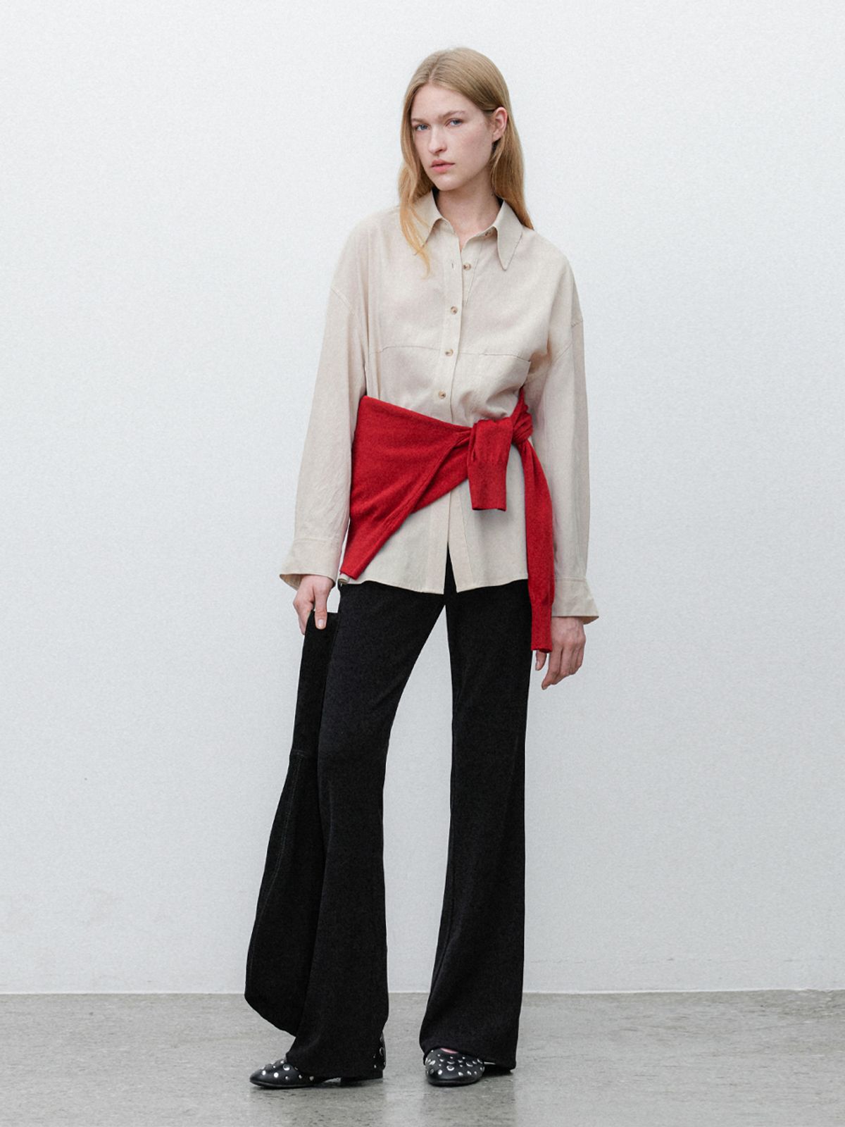 아틀리에 나인(ATELIER NAIN) ORACK FLUID OVERFIT SHIRT(BL-4356)