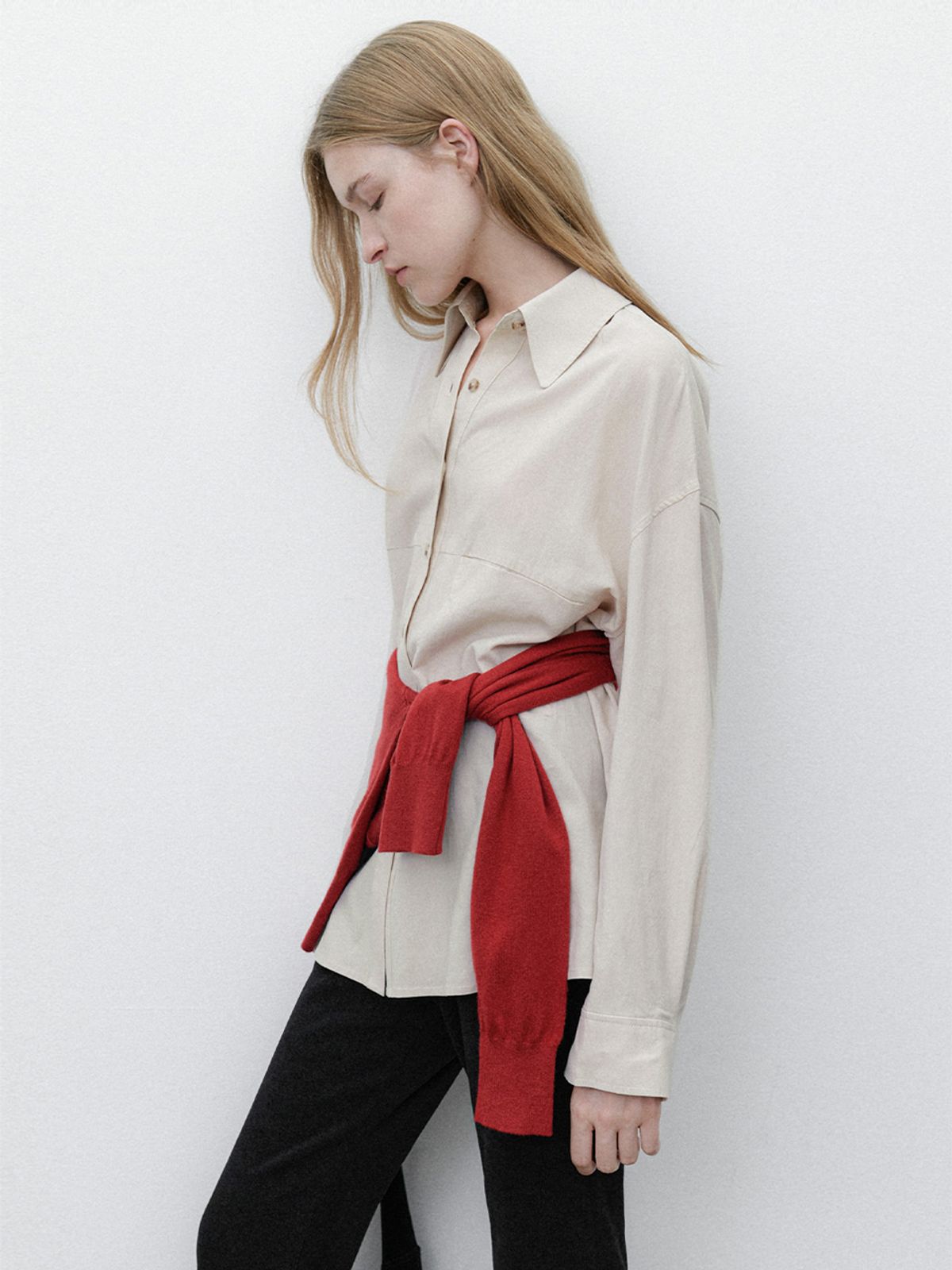 아틀리에 나인(ATELIER NAIN) ORACK FLUID OVERFIT SHIRT(BL-4356)