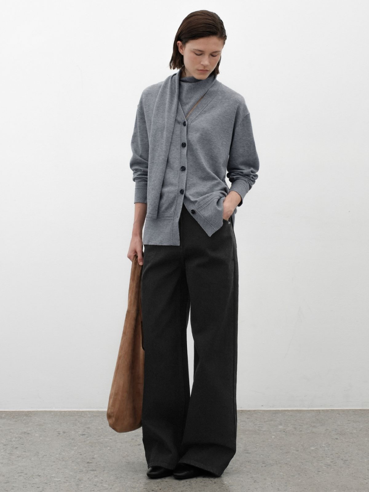 아틀리에 나인(ATELIER NAIN) MUFFLER SET KNIT CARDIGAN S(CD-2222)