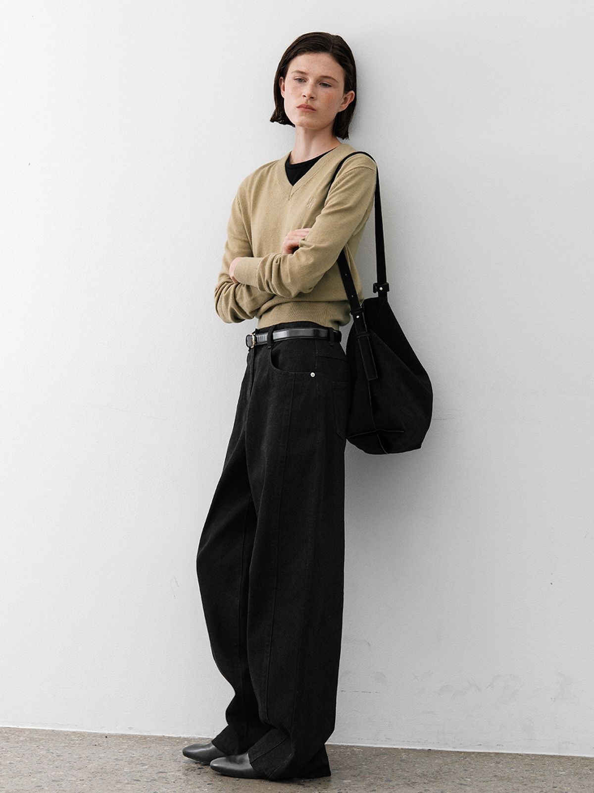 아틀리에 나인(ATELIER NAIN) HIGH WAIST CURVED DENIM PANTS(PT-5692)