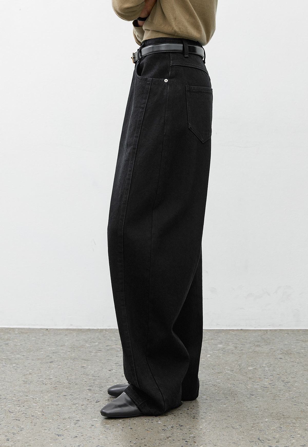 아틀리에 나인(ATELIER NAIN) HIGH WAIST CURVED DENIM PANTS(PT-5692)