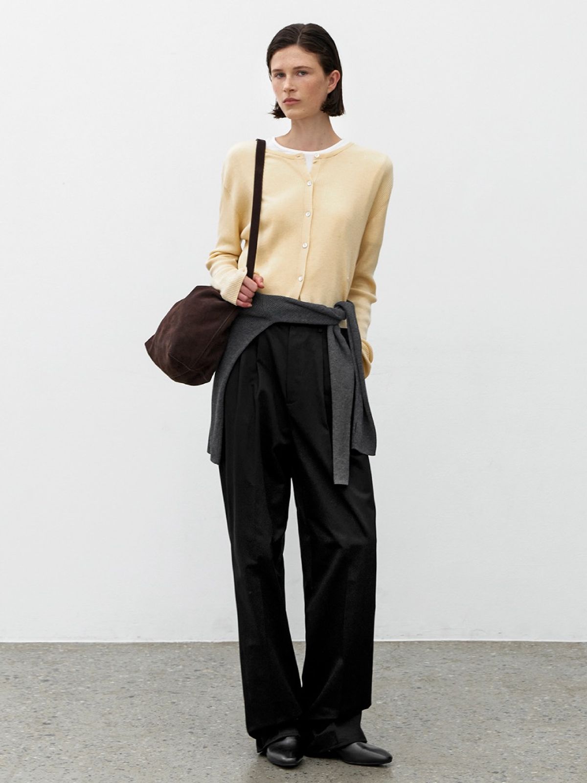 아틀리에 나인(ATELIER NAIN) ESSENTIAL NOAH CROP CARDIGAN (Z-CD-2223)