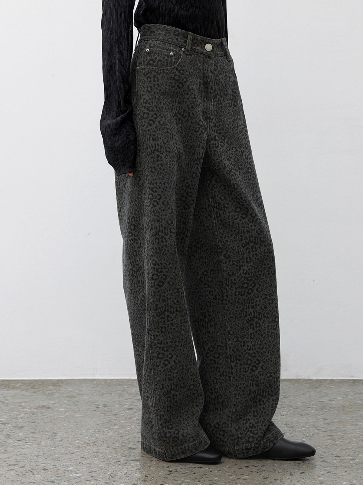 아틀리에 나인(ATELIER NAIN) LEOPARD WIDE LEG PANTS(PT-5701)