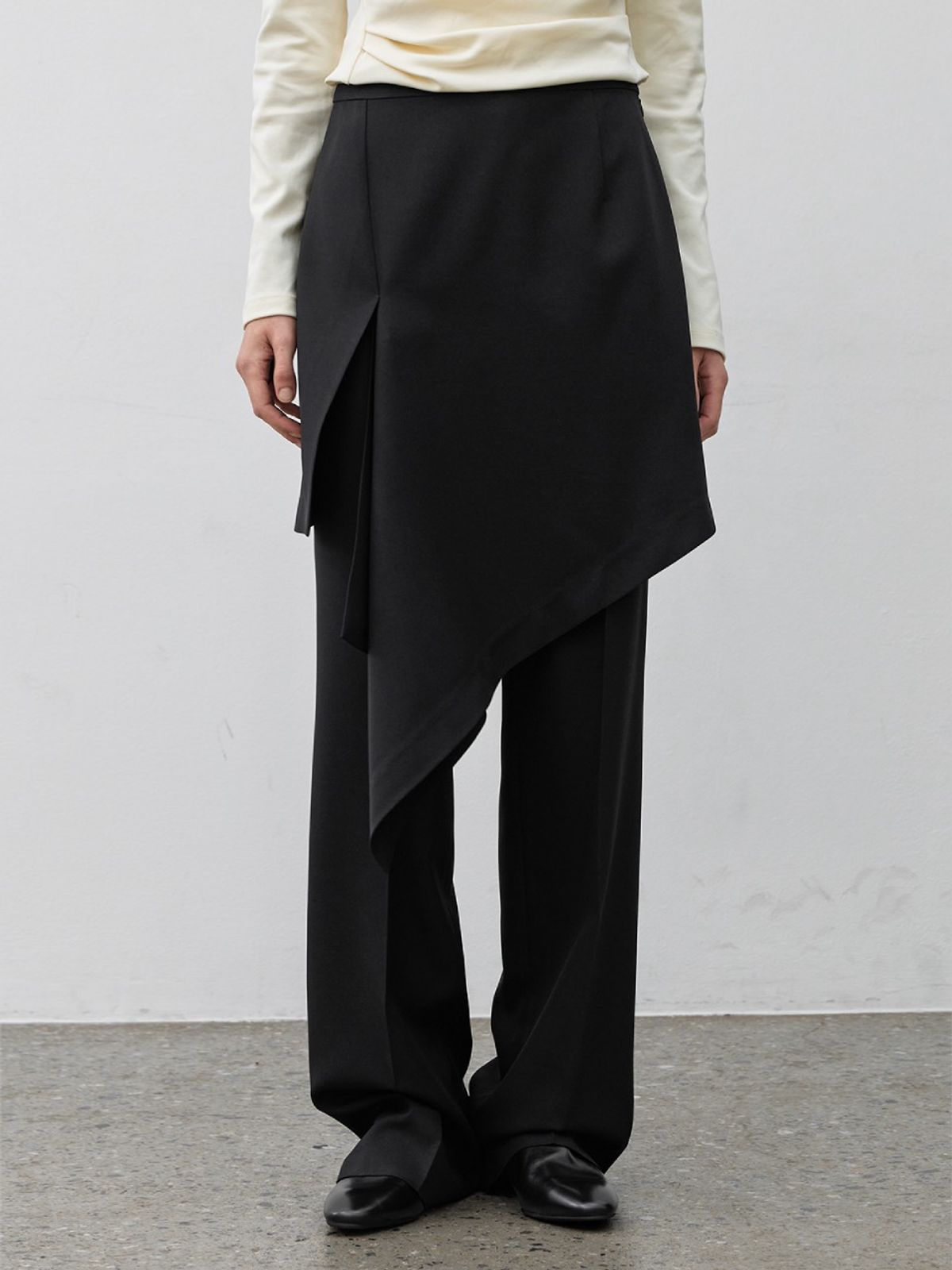 아틀리에 나인(ATELIER NAIN) TAUBE SKIRT LAYERED PANTS(PT-5700)