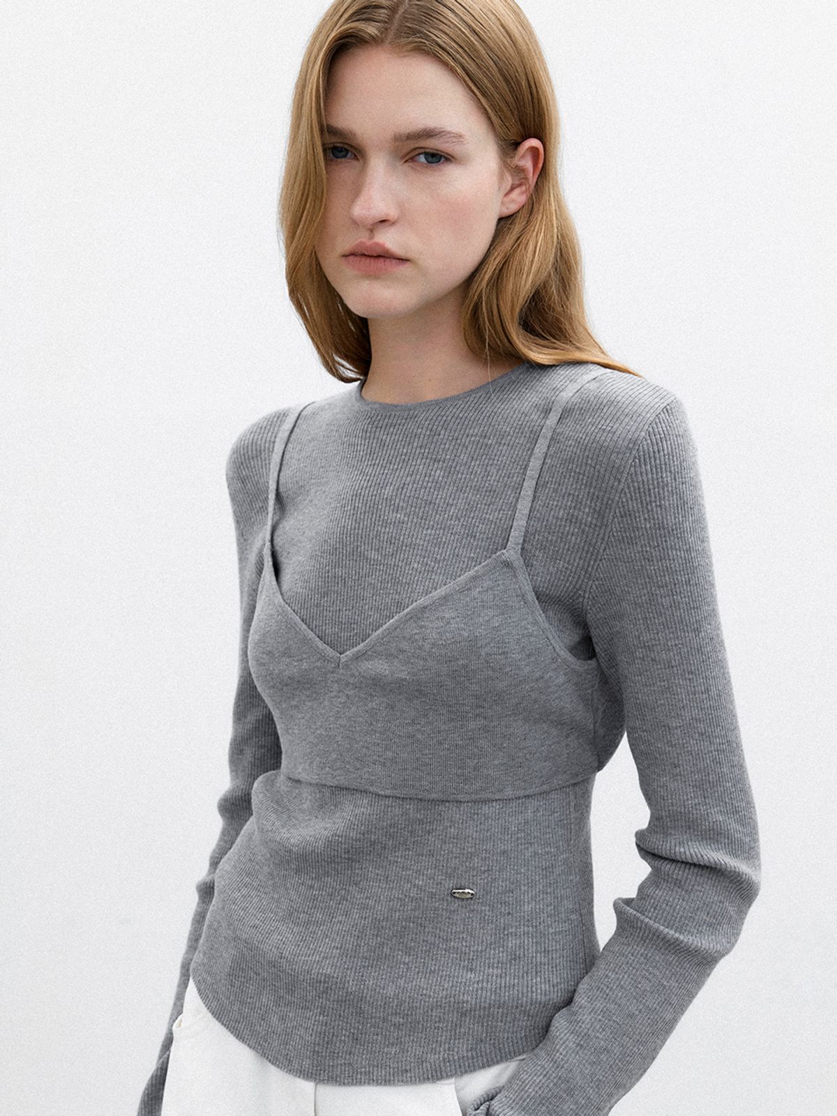아틀리에 나인(ATELIER NAIN) TEENI LAYERED BUSTIER KNIT(T-7102)