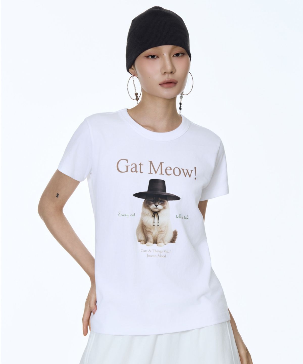 칠 하나 투 구육(71TO96) Gat Meow T-shirt (White)