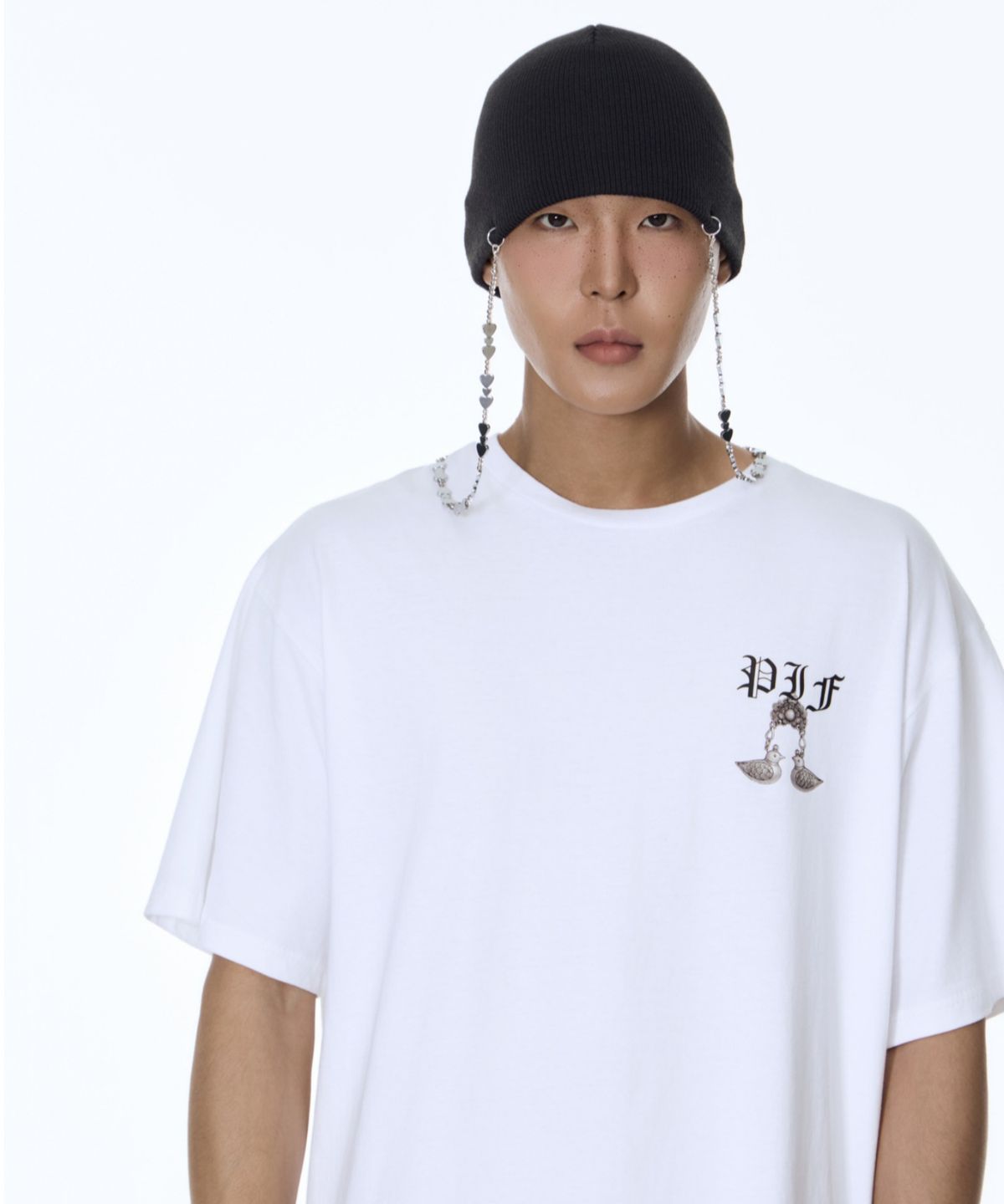 칠 하나 투 구육(71TO96) Keyring Overfit T-Shirt (White)