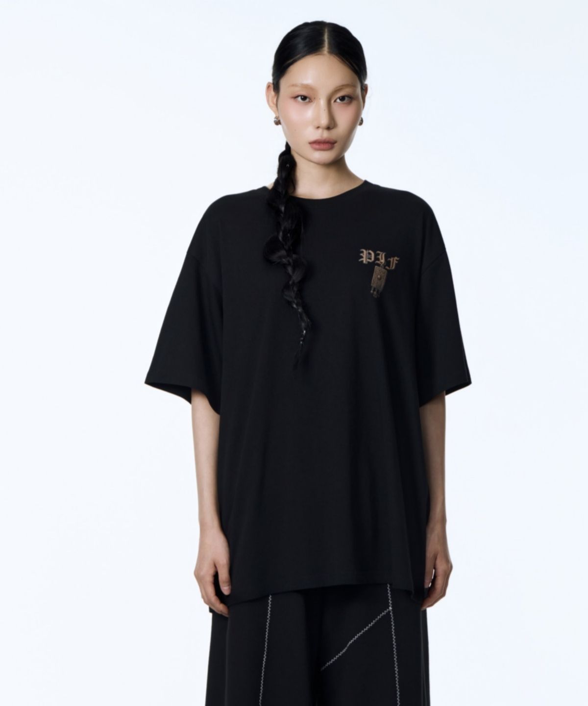 칠 하나 투 구육(71TO96) Keyring Overfit T-Shirt (Black)