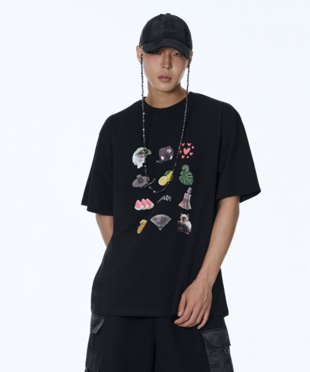 칠 하나 투 구육(71TO96) 12 Printed T-Shirts (Black)